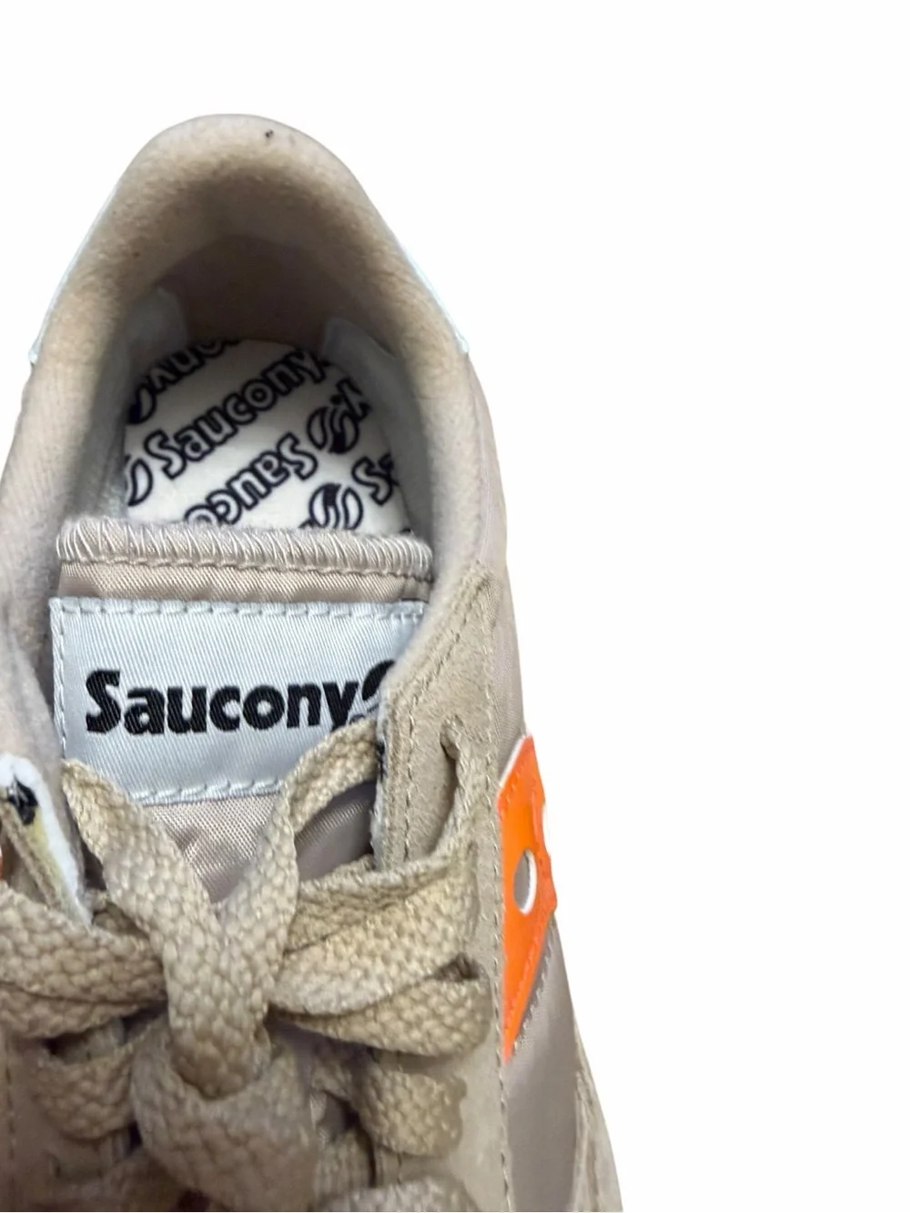 Retro Runner Saucony Jazz Vintage Men 7 Women 8.5 Tan Orange Sneakers